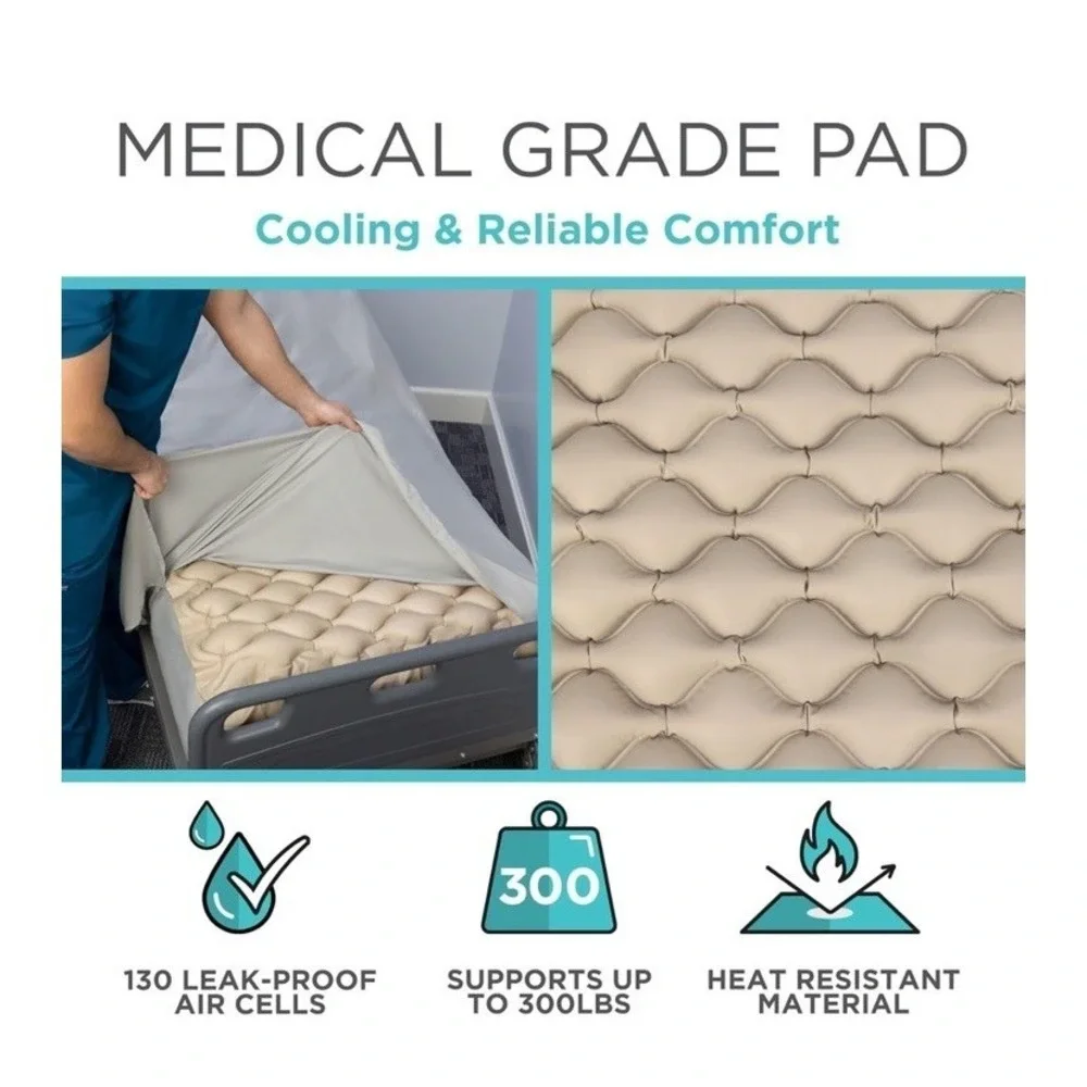 Vive Alternating Air‎ Pressure Mattress Pad with Quiet Pump - Open Box